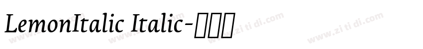 LemonItalic Italic字体转换
